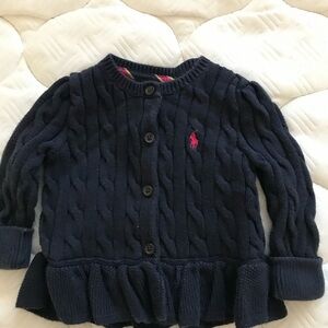 Ralph Lauren Navy Blue Kids Cardigan